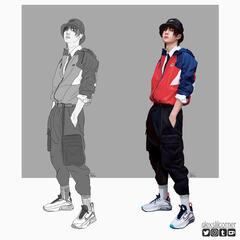 Wang Yibo (Sketch vs Hyperrealistic Painting) Wang Yibo (Sketch vs Hyperrealistic Painting)